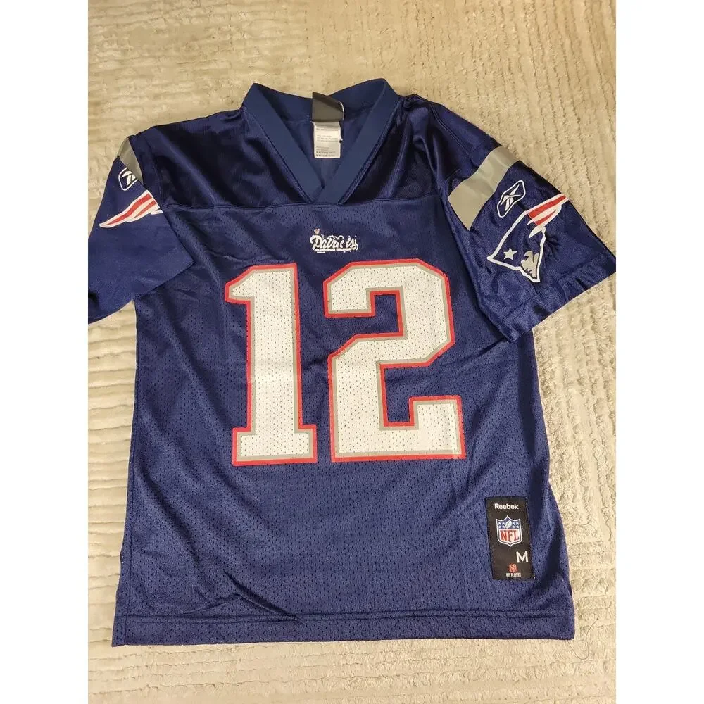 Reebok Tom Brady New England Patriots Jersey Youth Medium Boys Kids Children